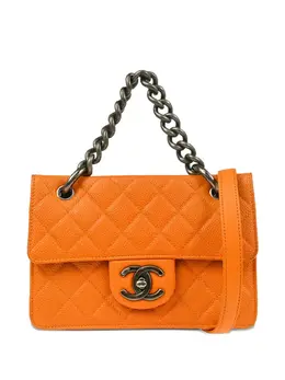 CHANEL Pre-Owned: Оранжевая сумка-шоппер 