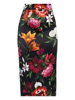 Dolce & Gabbana: Юбка с растительным принтом 