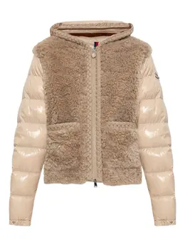 Moncler: Бежевая куртка 