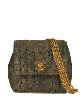 CHANEL Pre-Owned: Зелёная сумка 