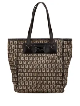 Fendi Pre-Owned: Коричневая сумка-шоппер 