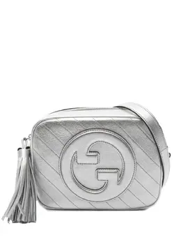 Gucci Pre-Owned: Серебристая сумка через плечо 