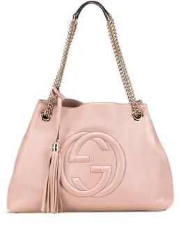 Gucci Pre-Owned: Серебристая сумка-шоппер 