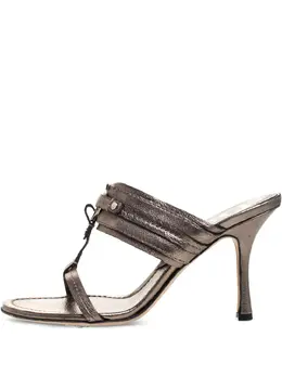 Christian Dior Pre-Owned: Серебристые сандалии 