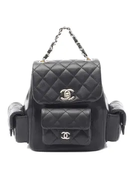 CHANEL Pre-Owned: Чёрный рюкзак 