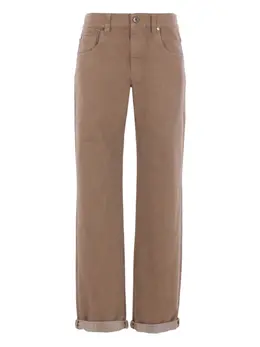 Brunello Cucinelli: Коричневые джинсы 