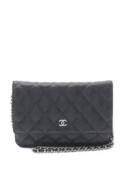 CHANEL Pre-Owned: Чёрная сумка через плечо 