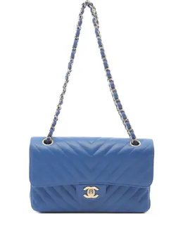 CHANEL Pre-Owned: Голубая сумка 