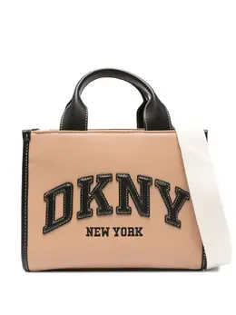 DKNY: Бежевая сумка-шоппер 