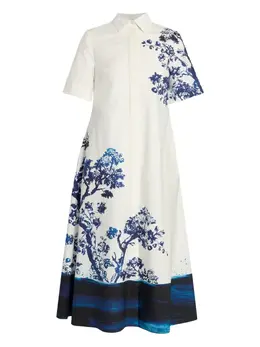 ERDEM: Платье с коротким рукавом 