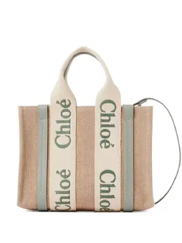 Chloé: Бежевая сумка-шоппер 