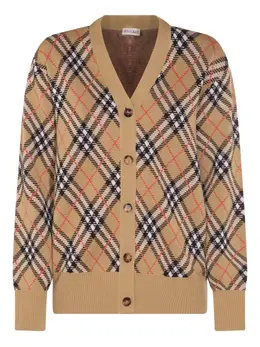 Burberry: Бежевый кардиган 