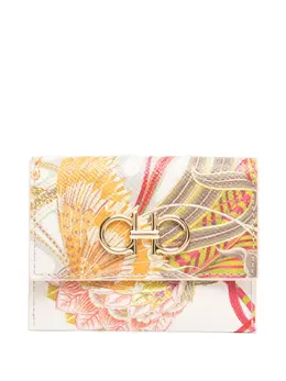 Ferragamo: Белый картхолдер  Gancini