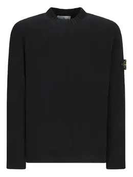 Stone Island: Чёрный свитер  Compass