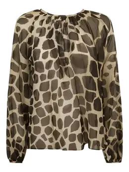 Max Mara: Коричневая блуза 