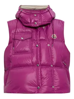Moncler: Розовый жилет 