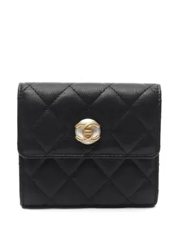 CHANEL Pre-Owned: Чёрный кошелёк 