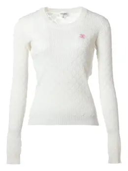CHANEL Pre-Owned: Белый свитер 
