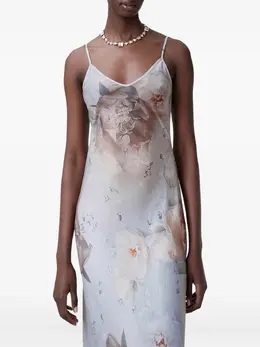 AllSaints: Платье с растительным принтом 