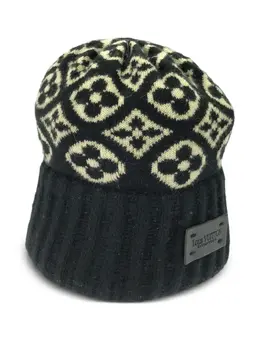Louis Vuitton Pre-Owned: Чёрная шапка 