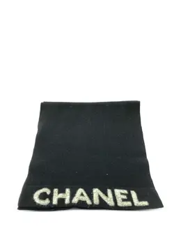 CHANEL Pre-Owned: Чёрный шарф 