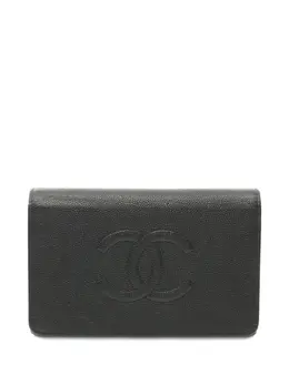 CHANEL Pre-Owned: Чёрный кошелёк 