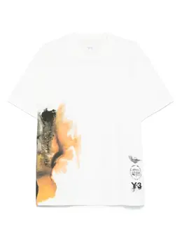 Y-3: Белая футболка 