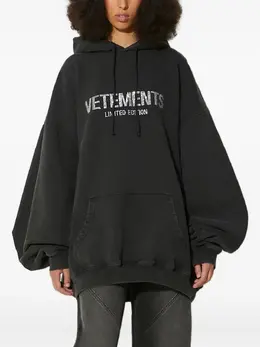 VETEMENTS: Чёрная толстовка 