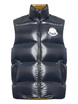 Moncler: Синий жилет 