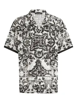 Dolce & Gabbana: Рубашка  Majolica с принтом