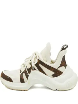Louis Vuitton Pre-Owned: Белые кроссовки 