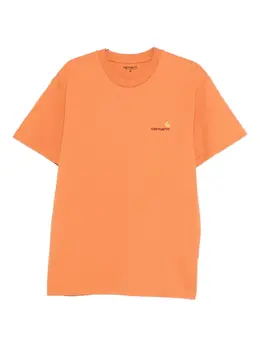 Carhartt WIP: Оранжевая футболка 