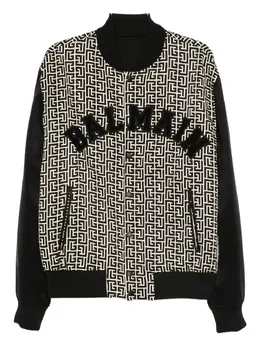 Balmain: Чёрная куртка 