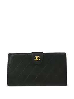 CHANEL Pre-Owned: Чёрный кошелёк 