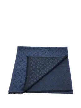 Louis Vuitton Pre-Owned: Синий шарф 