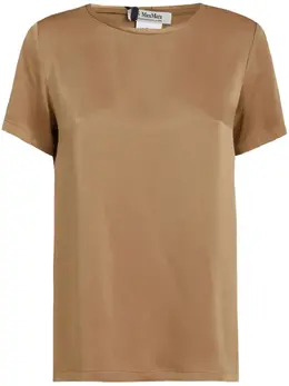 Max Mara: Коричневая футболка 