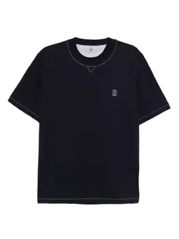 Brunello Cucinelli: Синяя футболка 