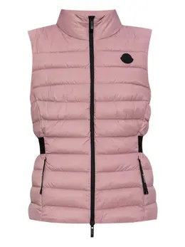 Moncler: Розовый жилет 