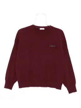 Brunello Cucinelli: Бордовый свитер  Monili
