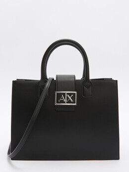 Armani Exchange: Чёрная спортивная сумка 