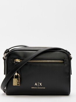 Armani Exchange: Чёрная сумка 