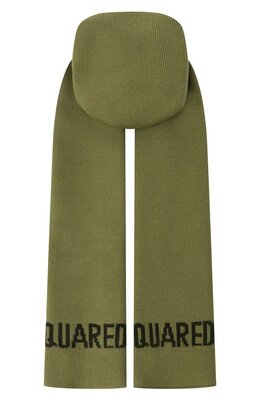 Dsquared2: Шарф цвета хаки 