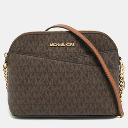 Michael Kors: Коричневая сумка через плечо  Jet Set