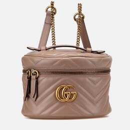 Gucci: Розовый рюкзак  GG Marmont