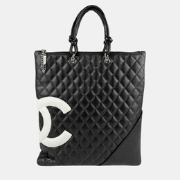 Chanel: Чёрная сумка-шоппер 