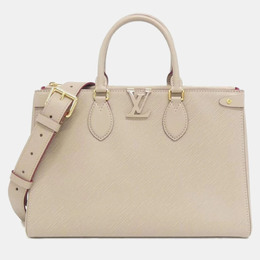 Louis Vuitton: Бежевая сумка-шоппер  Épi