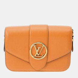 Louis Vuitton: Оранжевая сумка  Pont Neuf