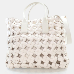 Bottega Veneta: Бежевая сумка-шоппер 