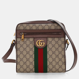 Gucci: Коричневая сумка  Ophidia