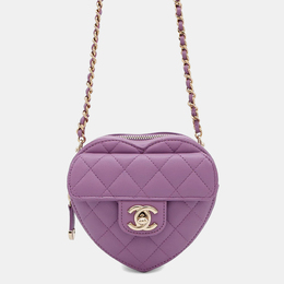 Chanel: Фиолетовая сумка 